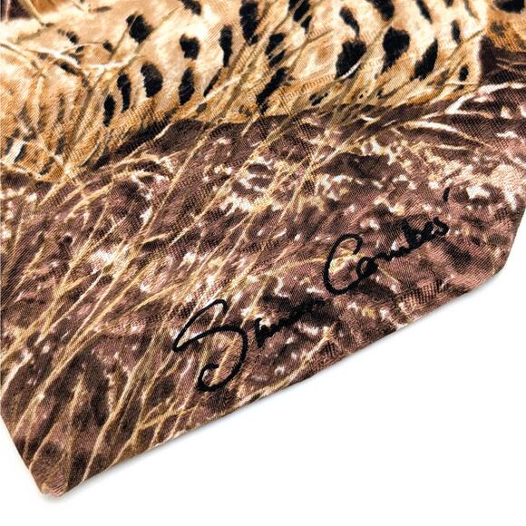 Vintage 1996 Endangered Species Cheetah Tie Alert by Simon Combes Conservation - Picture 4 of 12